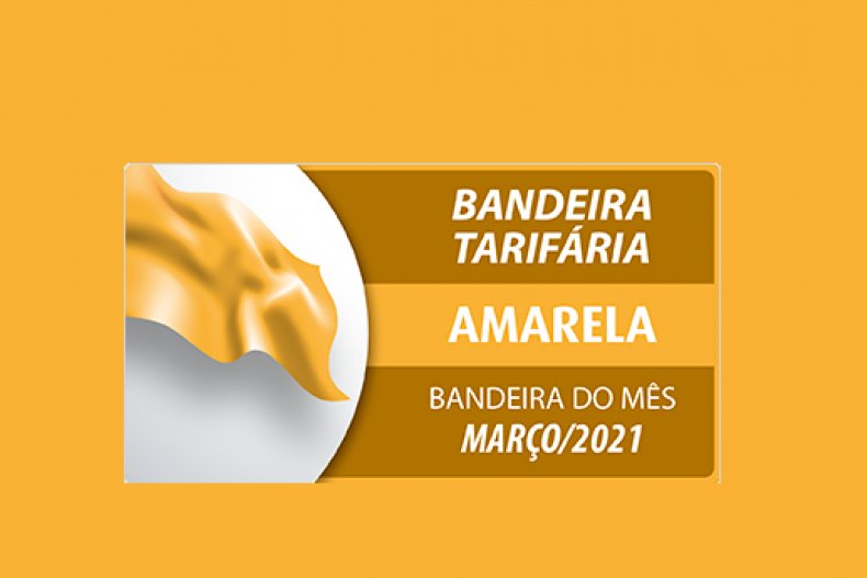 Bandeira tarifária acionada para março é amarela